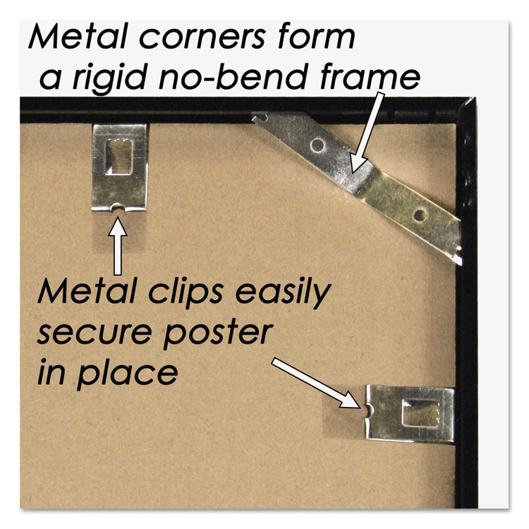 Metal Poster Frame, Plastic Face, 18 X 24, Black 4