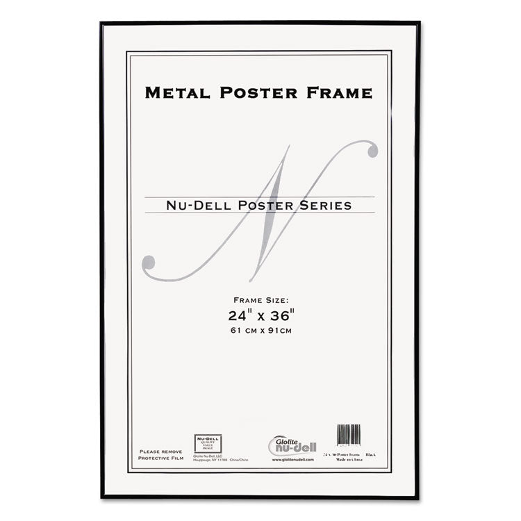 Metal Poster Frame, Plastic Face, 24 X 36, Black 1