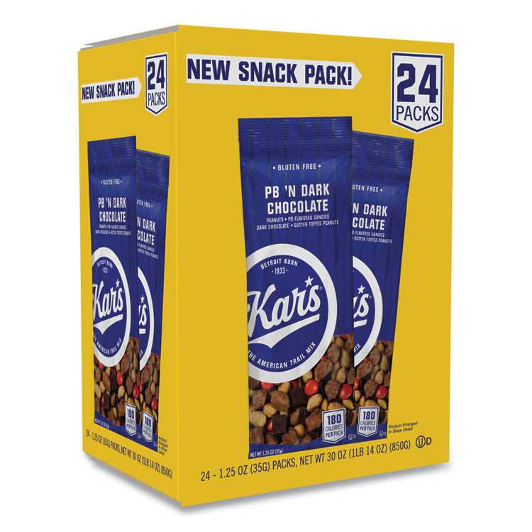 Trail Mix, Dark Chocolate/Peanut Butter, 1.25 oz Packet, 24/Box 1