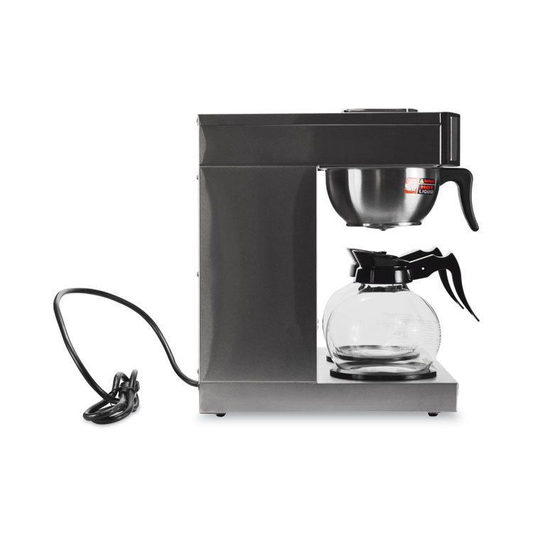 Three-Burner Low Profile Institutional Coffee Maker, 36-Cup, Stainless Steel 2