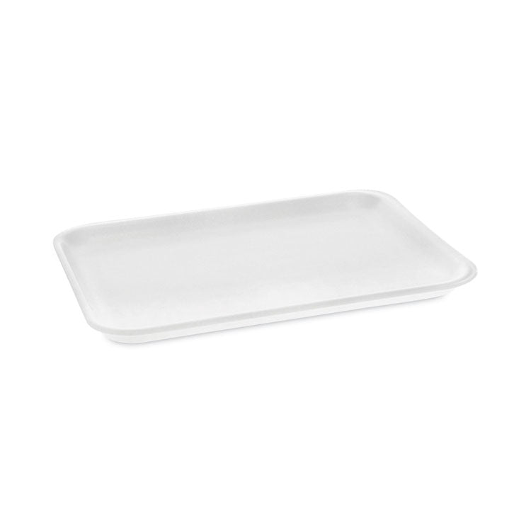 Meat Tray, #4 Shallow, 9.13 x 7.13 x 0.65, White, Foam, 500/Carton 1