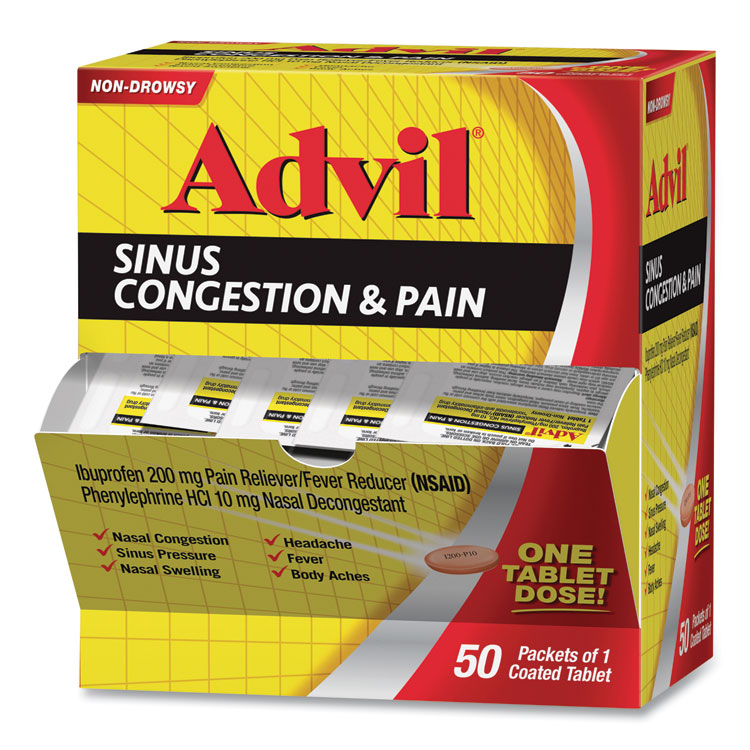 Sinus Congestion And Pain Relief, 50/box 2