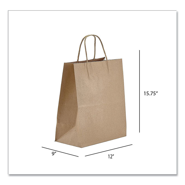 Kraft Paper Bags, Regal, 12 X 9 X 15.75, Natural, 200/carton 1