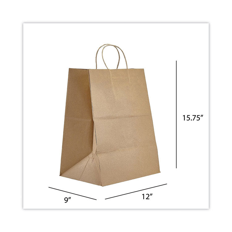 Kraft Paper Bags, Regal, 12 X 9 X 15.75, Natural, 200/carton 2