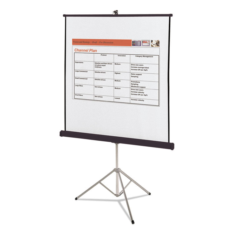 Portable Tripod Projection Screen, 60 X 60, White Matte Finish 2