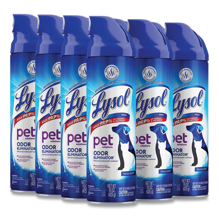 Disinfectant Spray II Pet Odor Eliminator, Fresh, 15 oz Aerosol Spray, 12/Carton 2