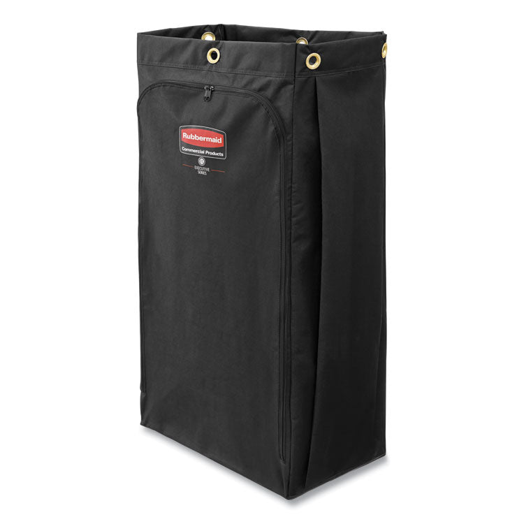 Fabric Cleaning Cart Bag, 26 Gal, 17.5" X 33", Black 1