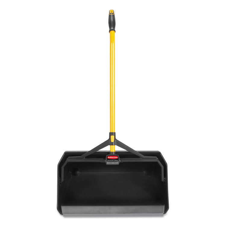 Maximizer Heavy-Duty Stand Up Debris Pan, 20.44w X 29h, Plastic, Yellow/black 2