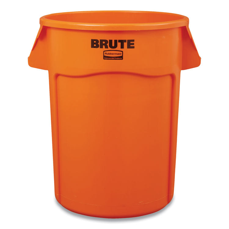 Brute Round Container, 32 gal, Resin, Orange 1