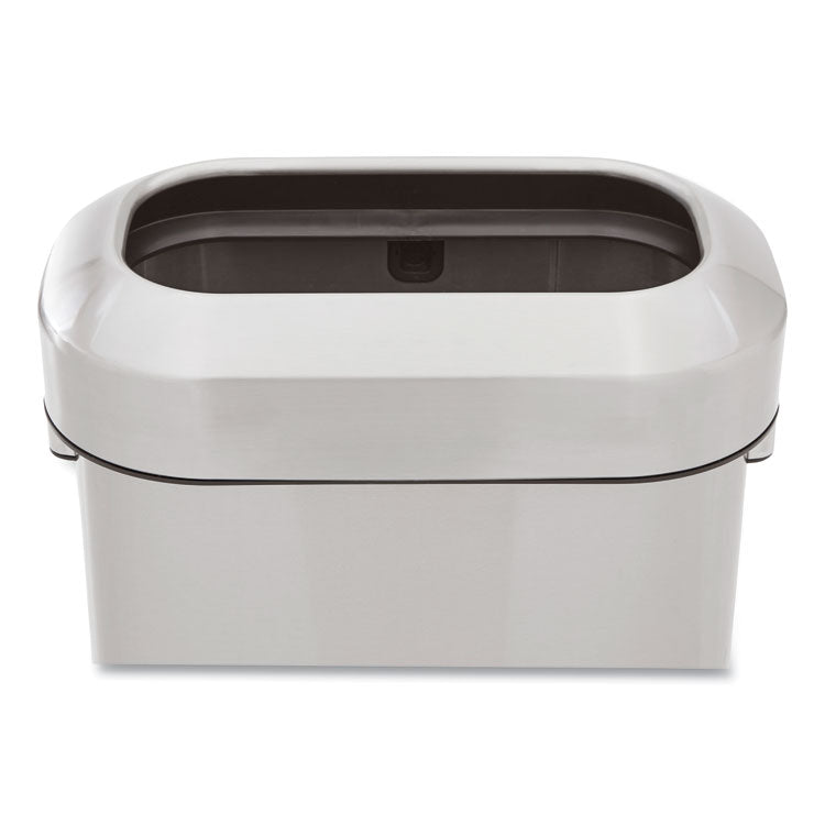 Refine Series Waste Receptacle, 15 gal, Plastic/Stainless Steel 2