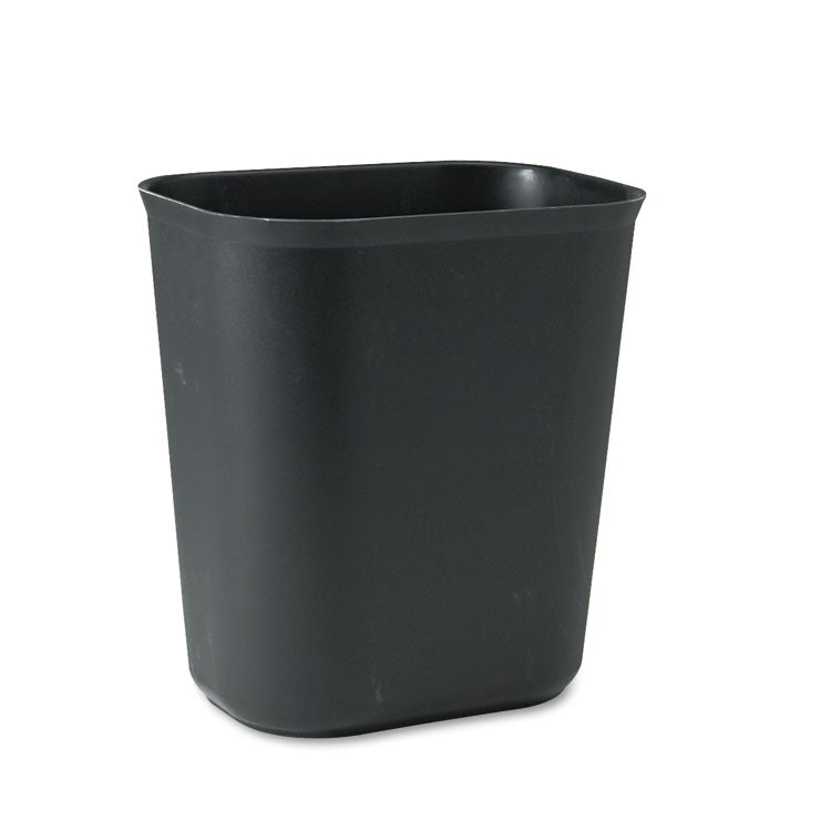 Fiberglass Wastebasket, 3.5 gal, Fiberglass, Black 1