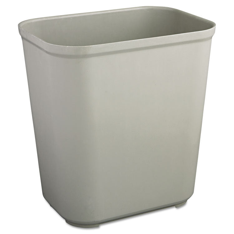 Fire Resistant Wastebasket, 7 gal, Fiberglass, Gray 1