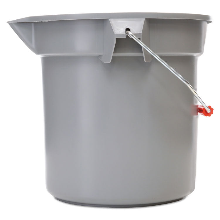 14 Quart Round Utility Bucket, Plastic, Gray, 12" dia 3