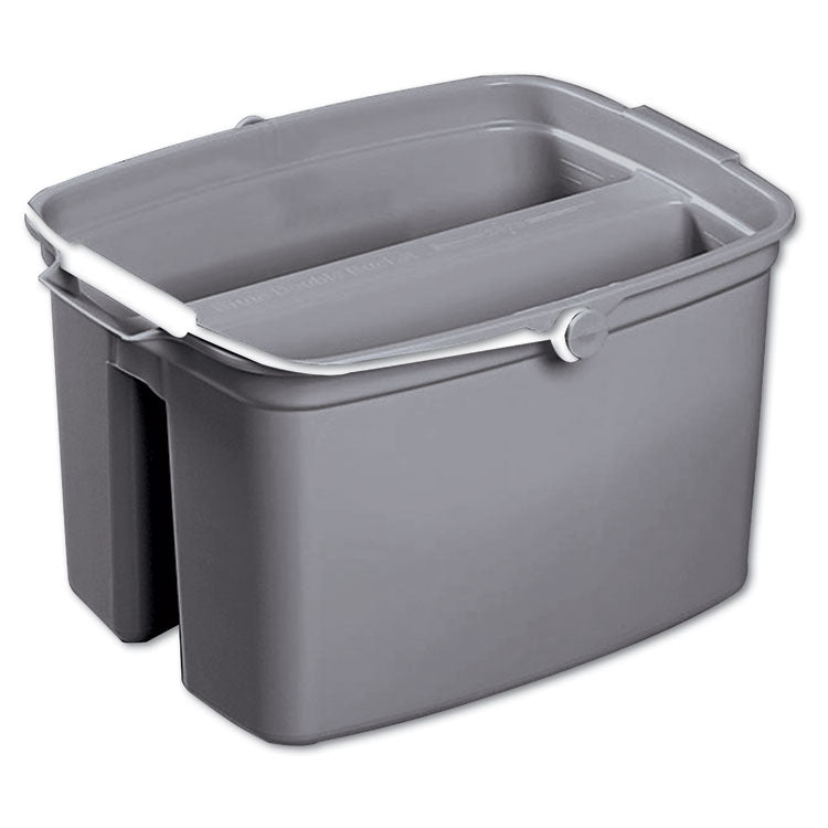 Double Utility Pail, 17 qt, Plastic, Gray 1