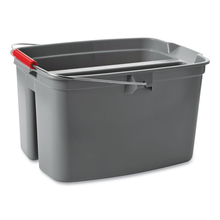 Double Utility Pail, 17 qt, Plastic, Gray 2