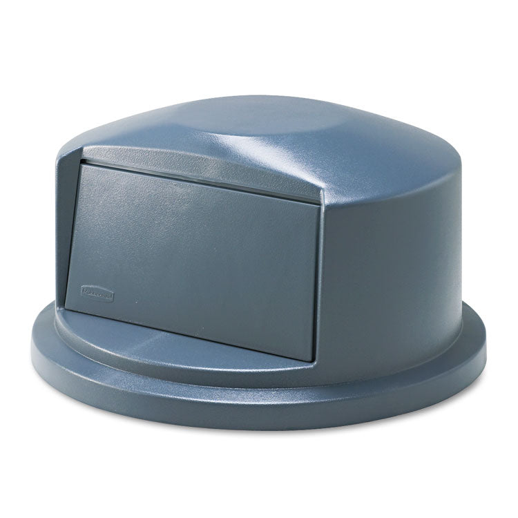 BRUTE Dome Top Swing Door Lid for 32 gal Waste Containers, 22.75" Diameter x 12.25h, Gray 1