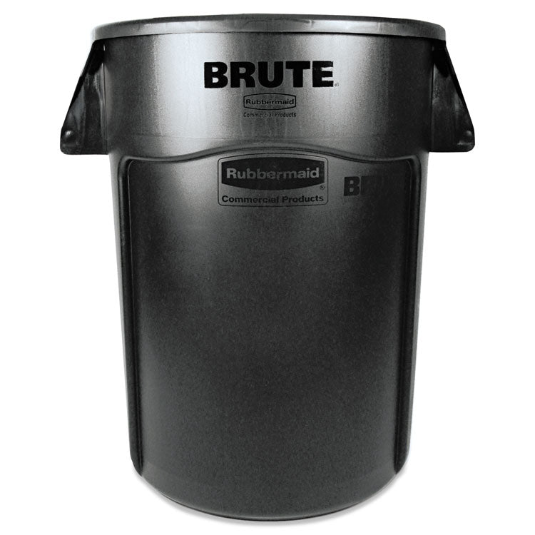 Vented Round Brute Container, 44 gal, Plastic, Black 1