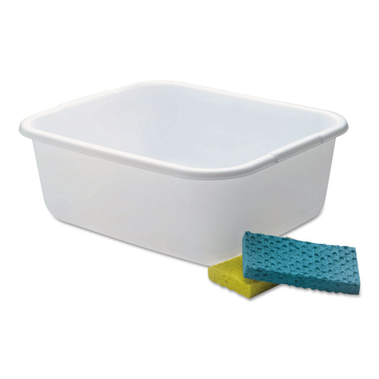 Microban Dishpan, 4.5 Gal, 14.5" X 12.5" X 5.7", White, 6/carton 1