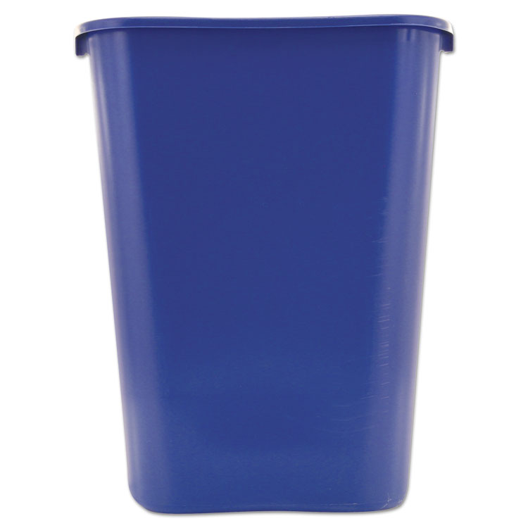 Deskside Recycling Container with Symbol, Large, 41.25 qt, Plastic, Blue 3