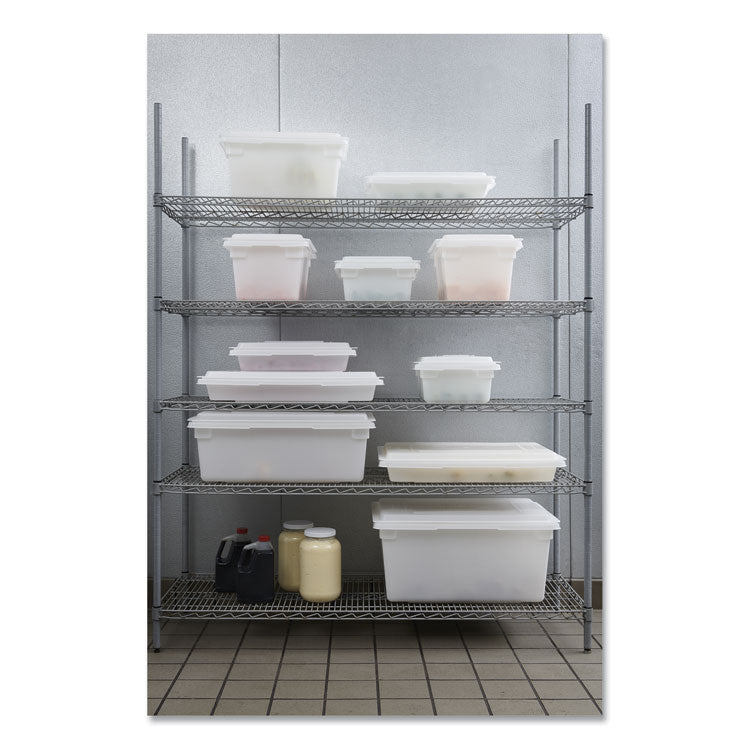 Food/Tote Boxes, 3.5 gal, 18 x 12 x 6, White, Plastic 4