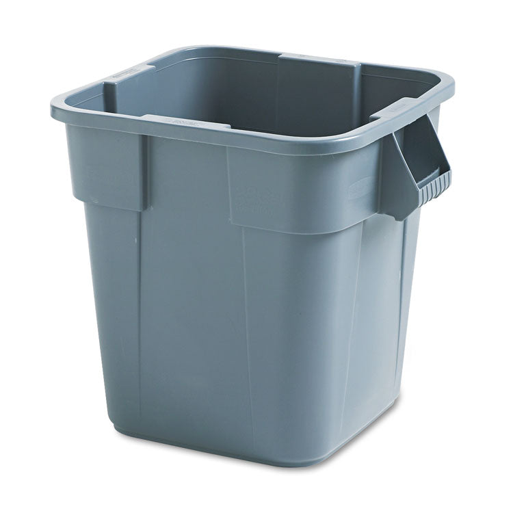 Square Brute Container, 28 gal, Polyethylene, Gray 3