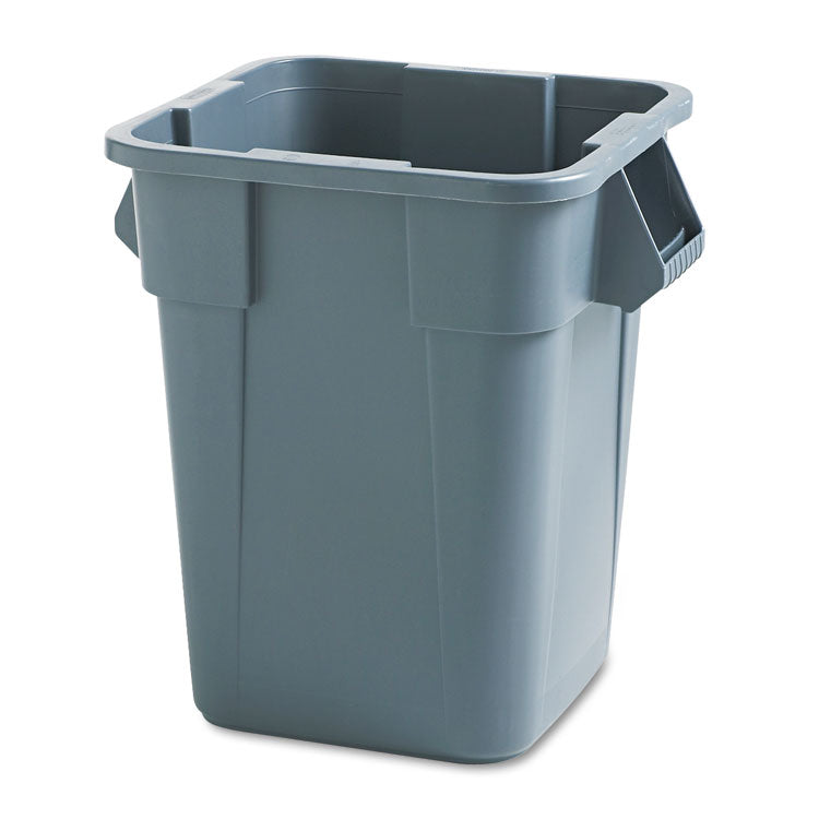 Square Brute Container, 40 gal, Polyethylene, Gray 1