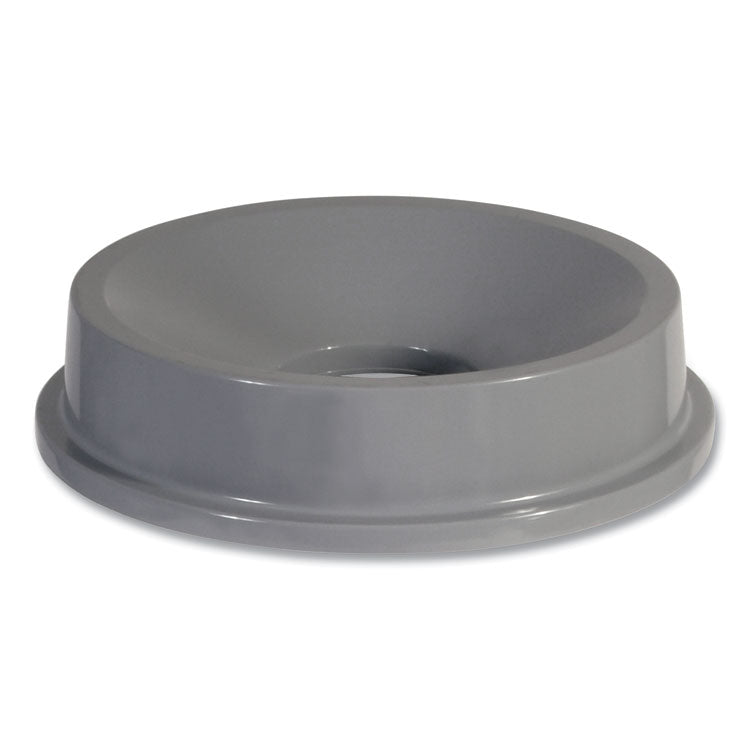 Round BRUTE Funnel Top Receptacle, For 32-Gallon Containers, 22.38" Diameter x 5h, Gray 2