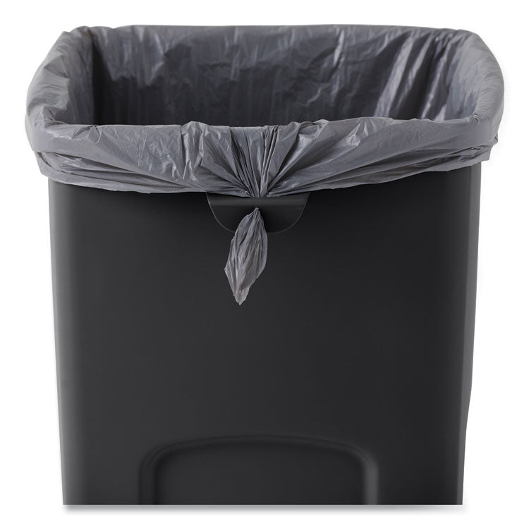 Untouchable Square Waste Receptacle, 23 gal, Plastic, Black 2