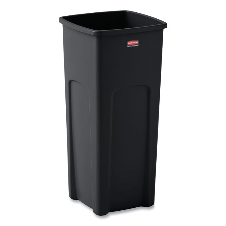 Untouchable Square Waste Receptacle, 23 gal, Plastic, Black 4