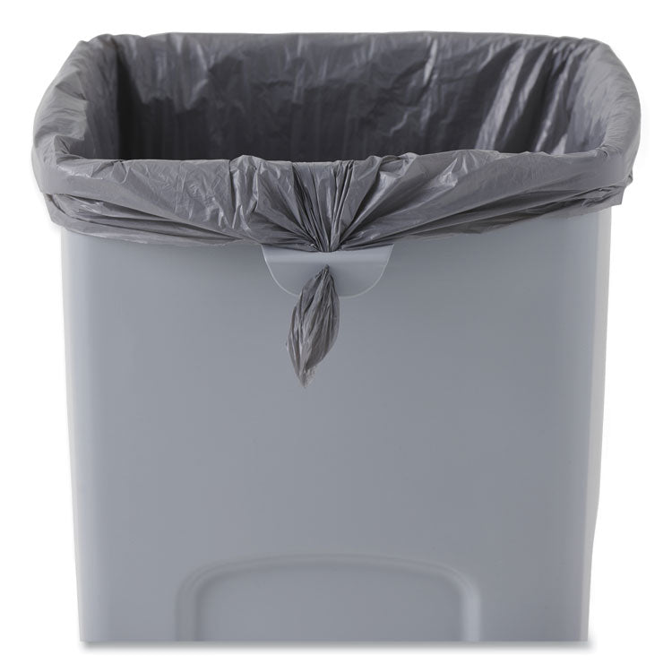 Untouchable Square Waste Receptacle, 23 gal, Plastic, Gray 2