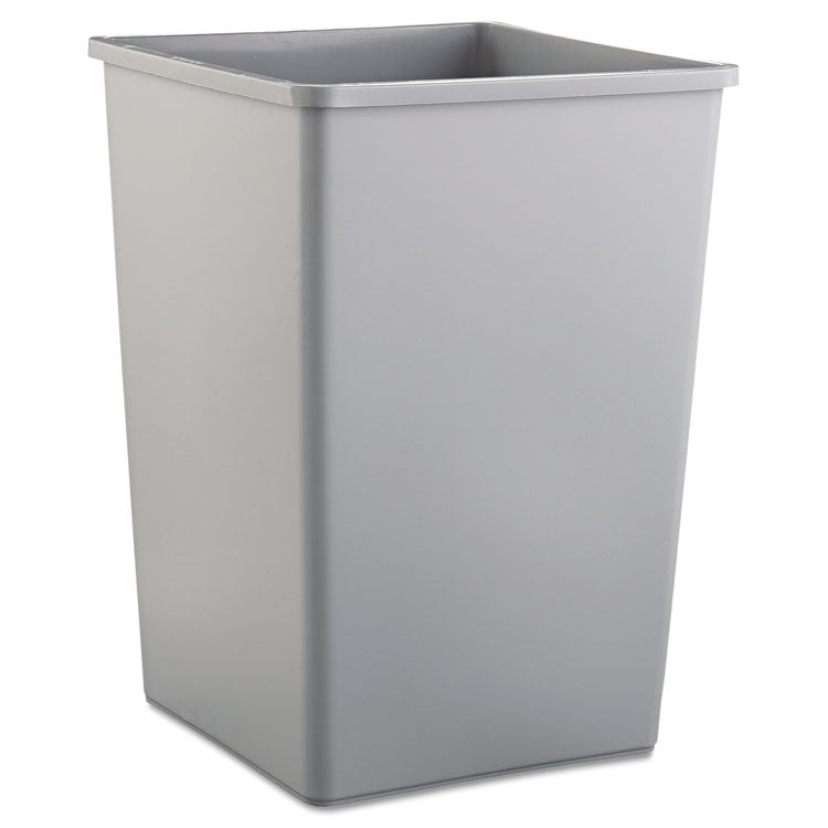 Untouchable Square Waste Receptacle, 35 gal, Plastic, Gray 1