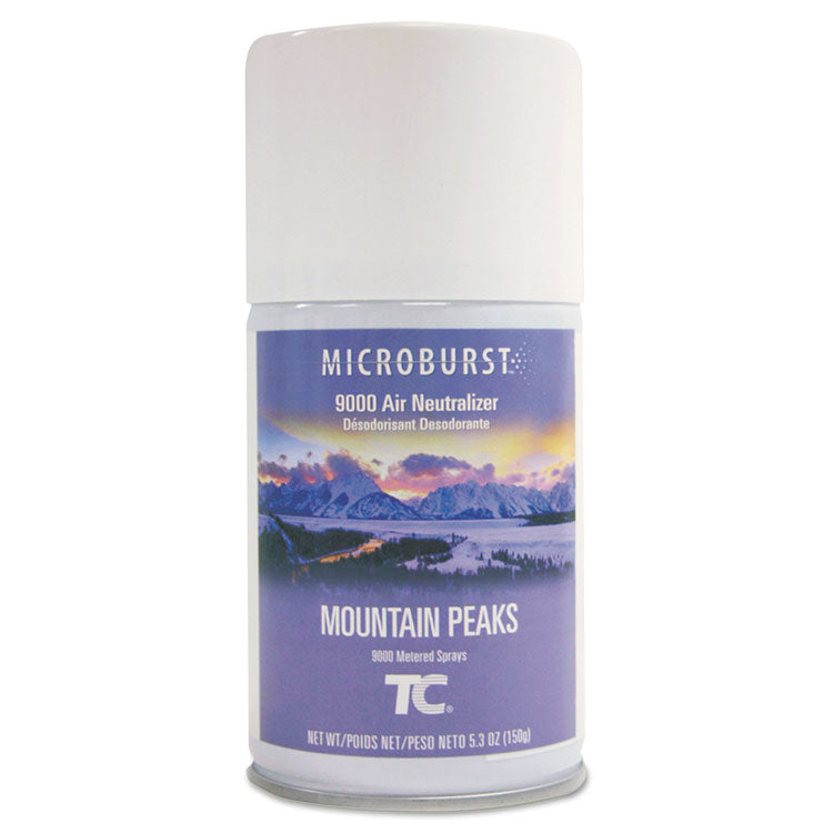 Tc Microburst 9000 Air Freshener Refill, Mountain Peaks, 5.3 Oz Aerosol Spray, 4/carton 1