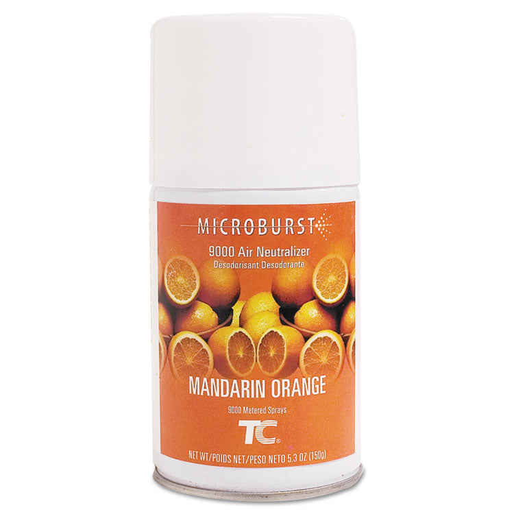 Tc Microburst 9000 Air Freshener Refill, Mandarin Orange, 5.3 Oz Aerosol Spray, 4/carton 1