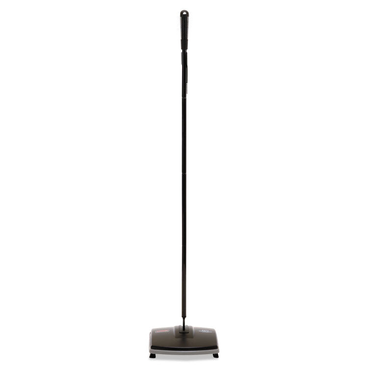 Floor And Carpet Sweeper, 44" Handle, Black/gray 2