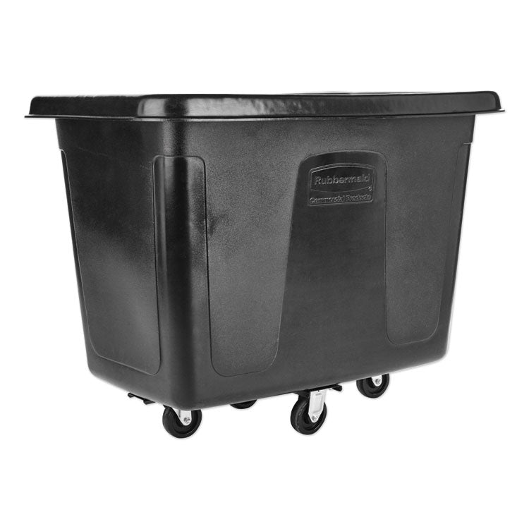 Cube Truck, 12 cu ft, 400 lb Capacity, Medium-Density Polyethylene/Metal Frame, Black 1