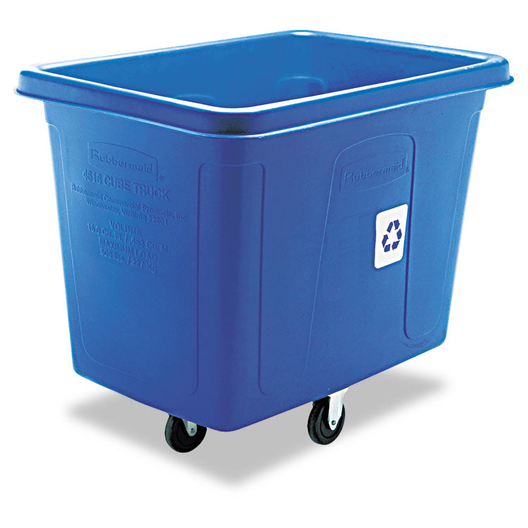 Recycling Cube Truck, 120 gal, 500 lb Capacity, Polyethylene, Blue 1