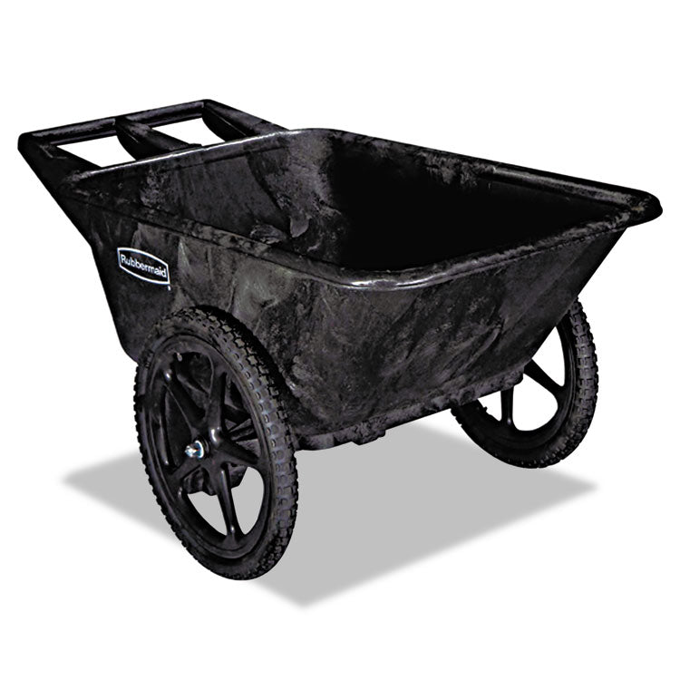 Big Wheel Agriculture Wheelbarrow, 300 lb Capacity, 32.75" x 58" x 28.25", Black 1