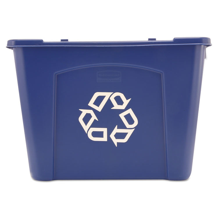 Stacking Recycle Bin, 14 gal, Polyethylene, Blue 1