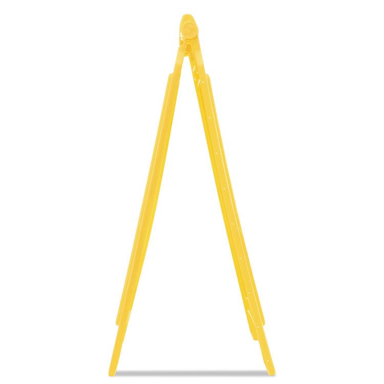 Multilingual "Caution" Floor Sign,  11 x 12 x 25, Bright Yellow 2