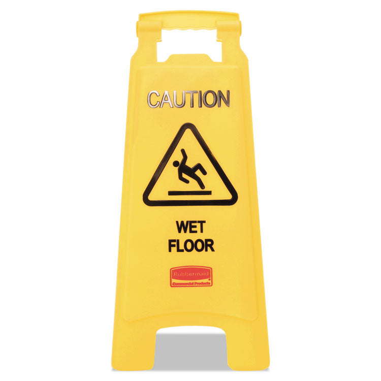 Caution Wet Floor Sign, 11 X 12 X 25, Bright Yellow 1