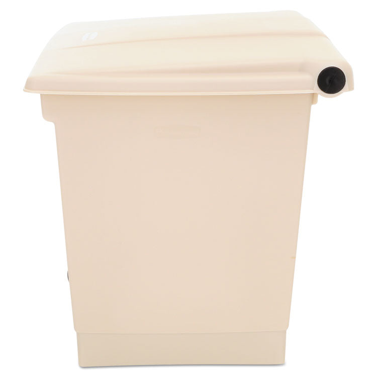 Indoor Utility Step-On Waste Container, 8 gal, Plastic, Beige 2