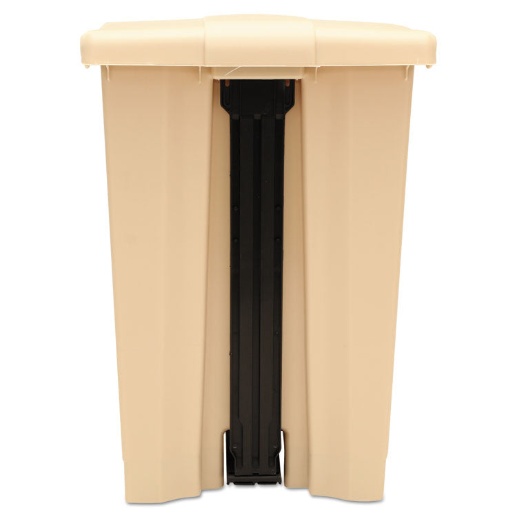 Indoor Utility Step-On Waste Container, 12 gal, Plastic, Beige 3