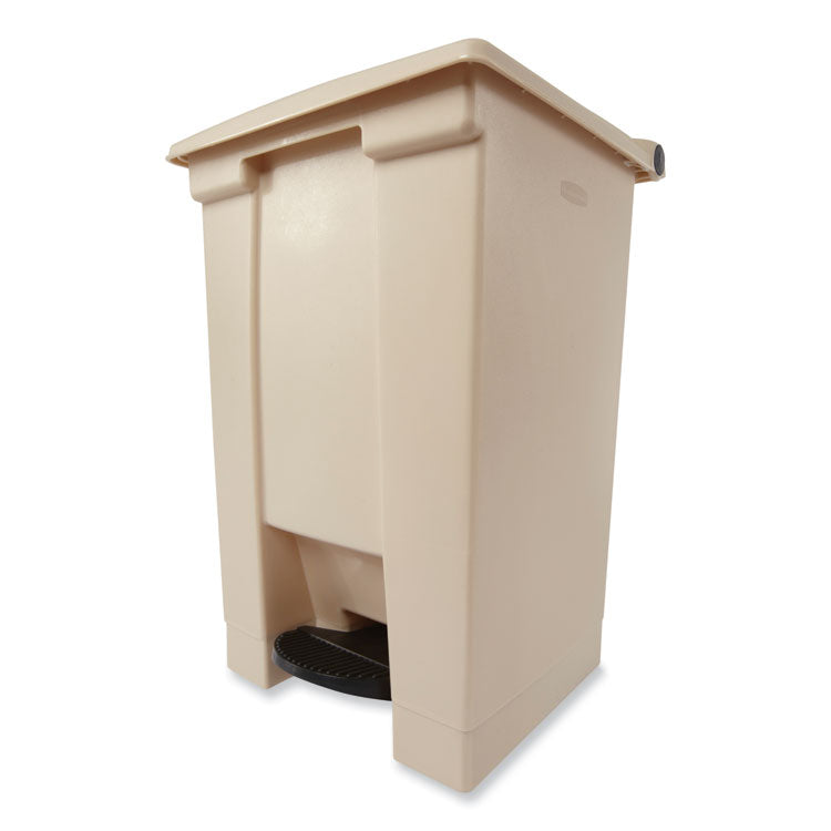 Indoor Utility Step-On Waste Container, 12 gal, Plastic, Beige 4