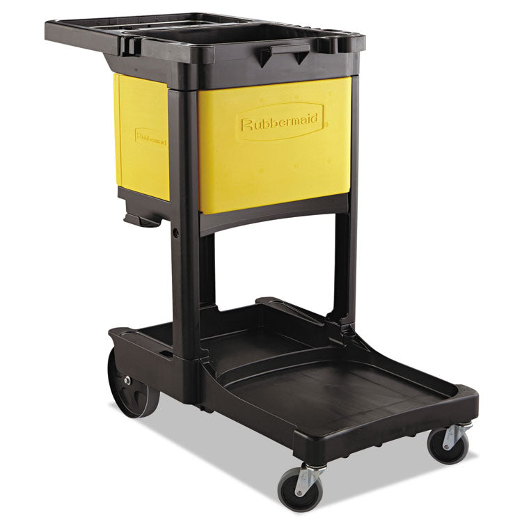 Locking Cabinet, For Rubbermaid Commercial Cleaning Carts, Yellow 1