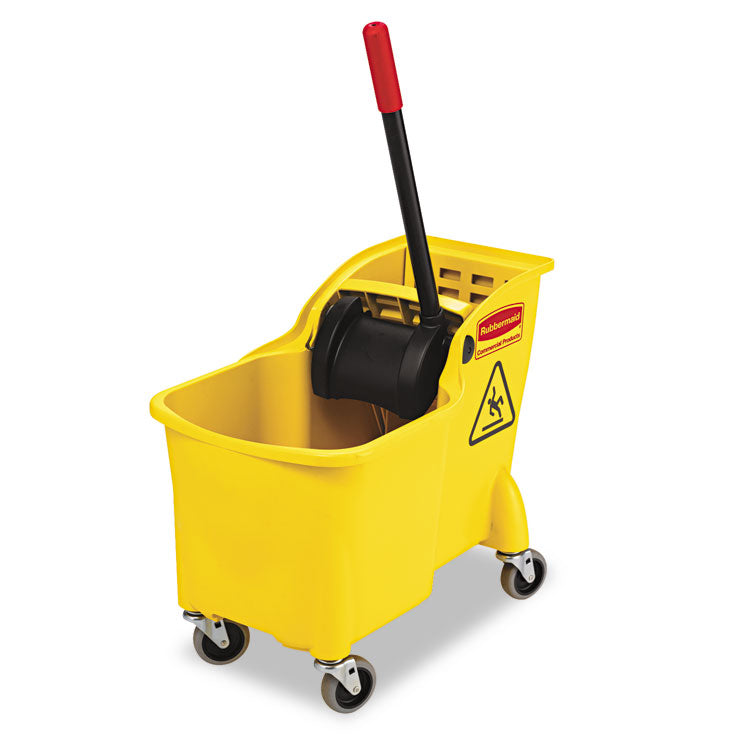 Tandem 31-Quart Bucket/Wringer Combo, Reverse, Yellow 1