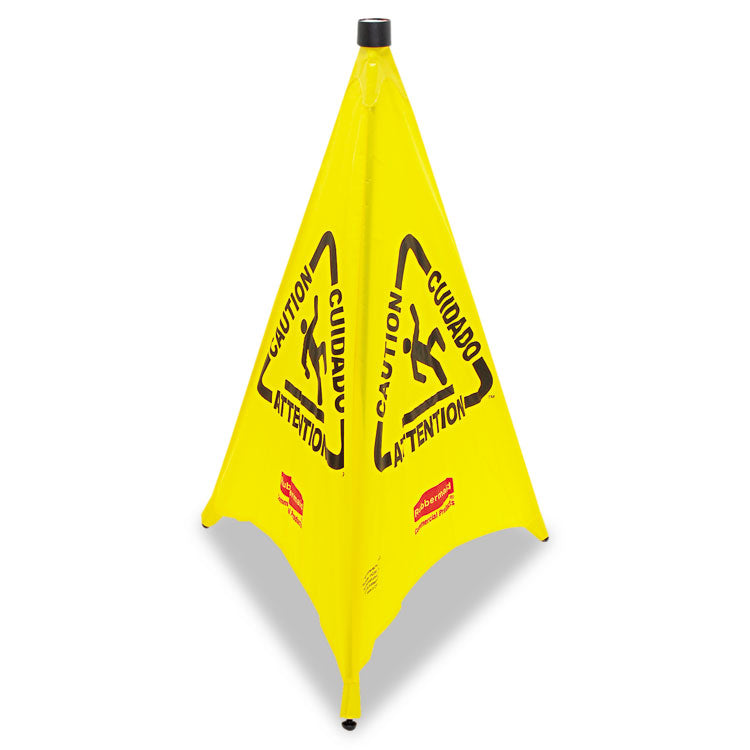 Multilingual Pop-Up Wet Floor Safety Cone, 21 X 21 X 30, Yellow 1