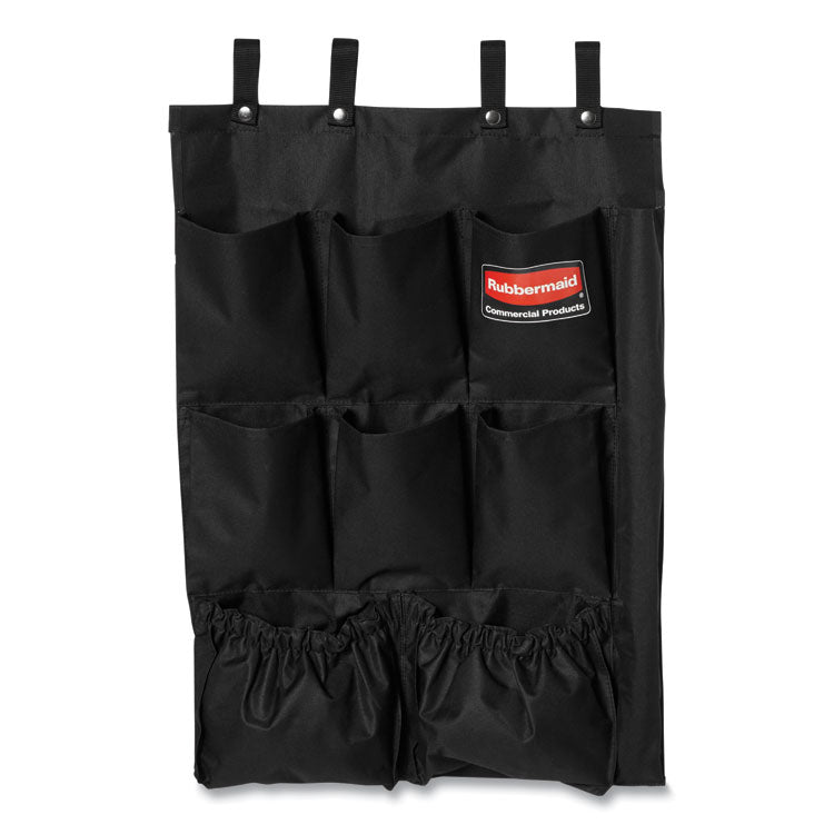 Fabric 9-Pocket Cart Organizer, 19.75 X 1.5 X 28, Black 1