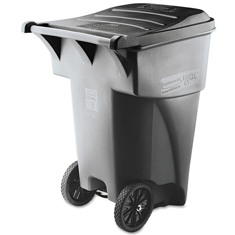 Brute Roll-Out Heavy-Duty Container, 95 gal, Polyethylene, Gray 1