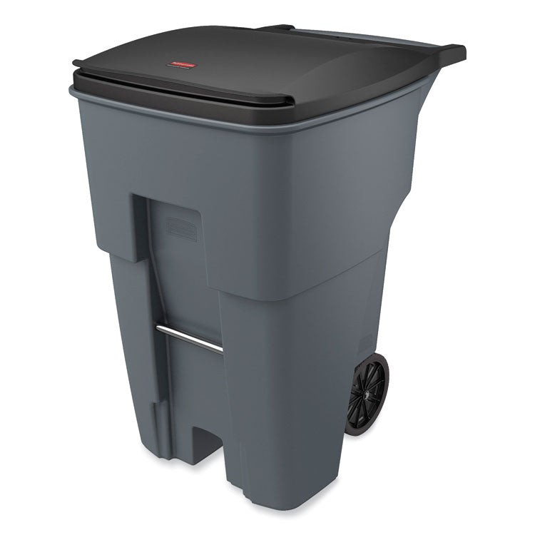 Brute Roll-Out Heavy-Duty Container, 95 gal, Polyethylene, Gray 2