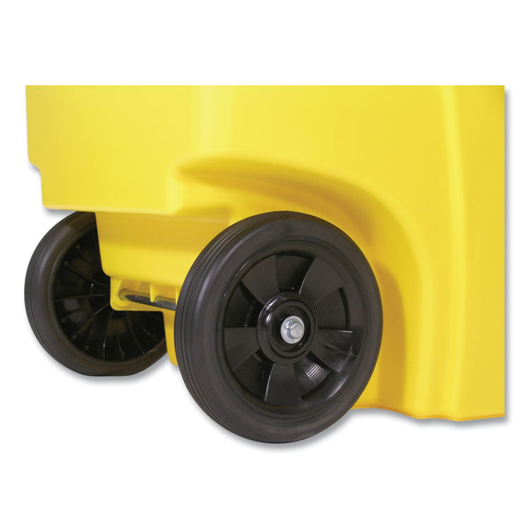 Square Brute Rollout Container, 50 gal, Molded Plastic, Yellow 2